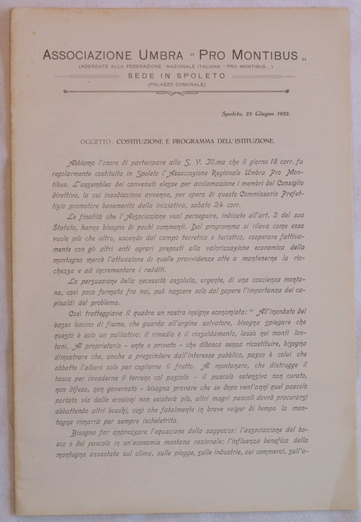 ASSOCIAZIONE UMBRA "PRO MONTIBUS" (ADERENTE ALLA FEDERAZIONE NAZIONALE ITALIANA "PRO …