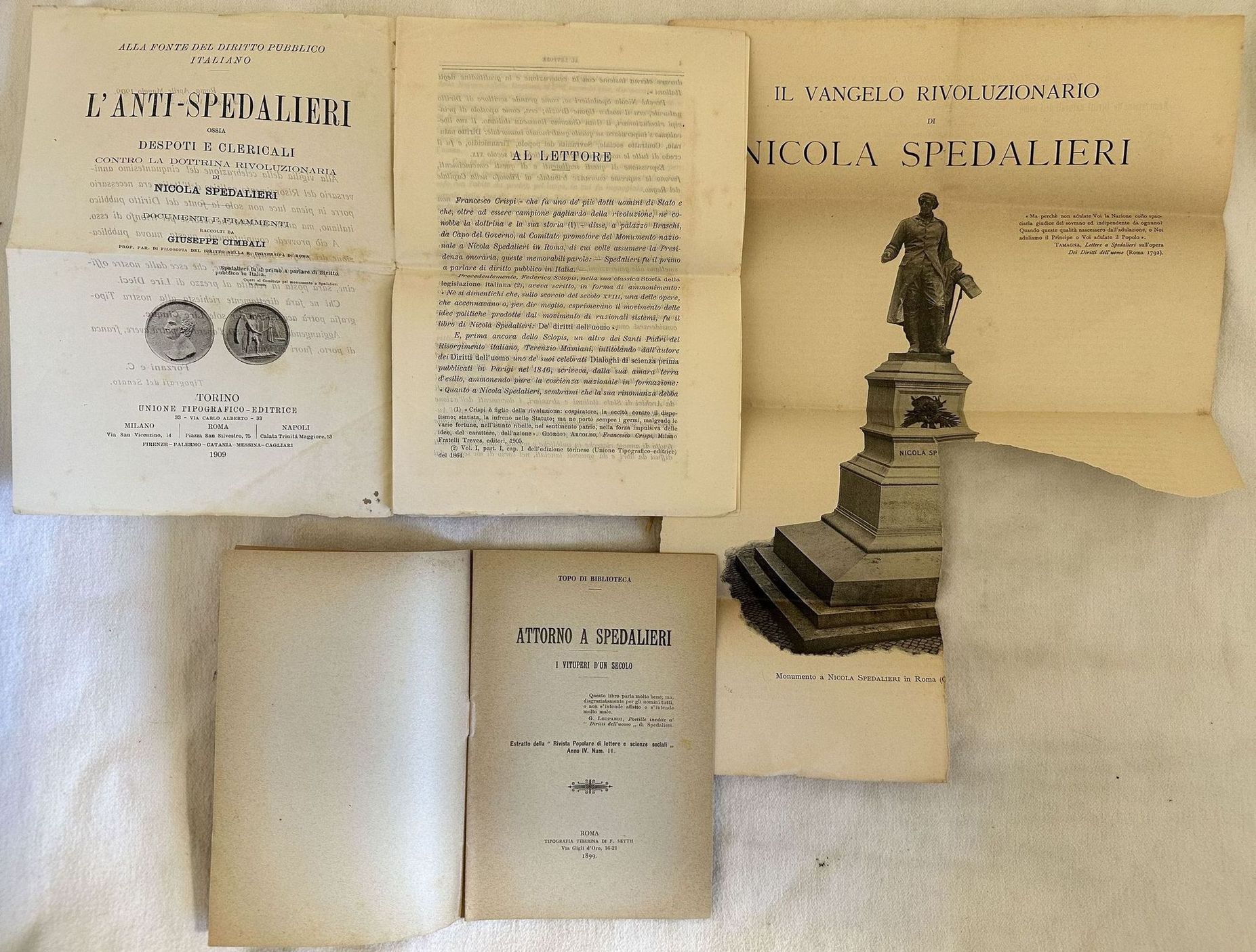 ATTORNO A SPEDALIERI I VITUPERI D'UN SECOLO