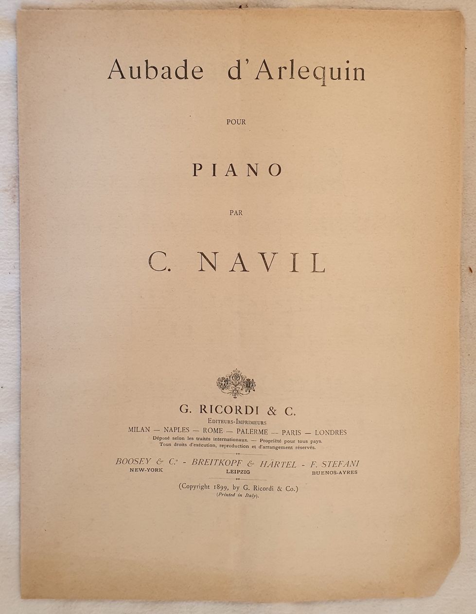 AUBADE D'ARLEQUIN