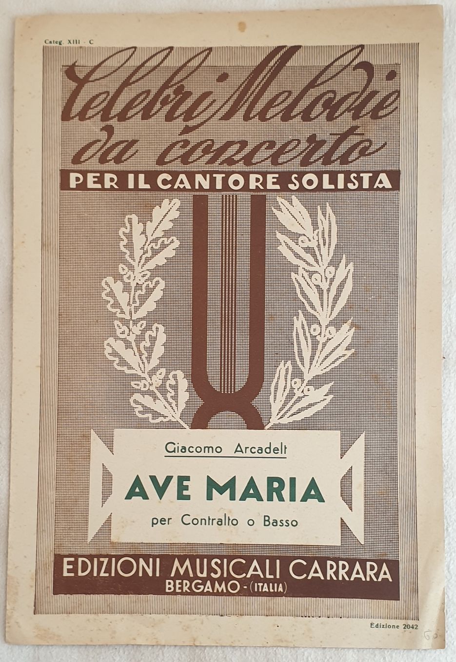 AVE MARIA PER CONTRALTO O BASSO