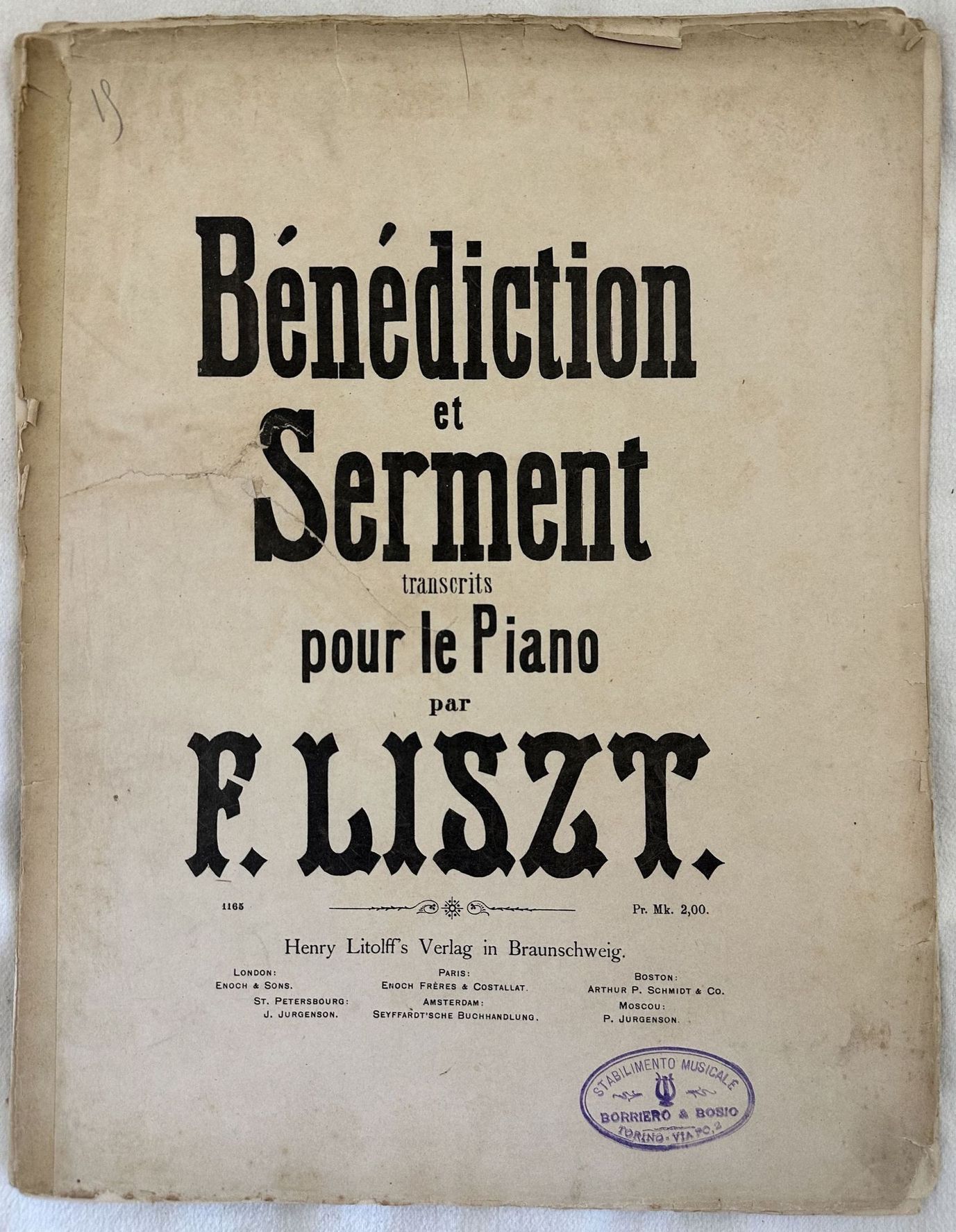 BENEDITION ET SERMENT TRANSCRITS POUR LE PIANO