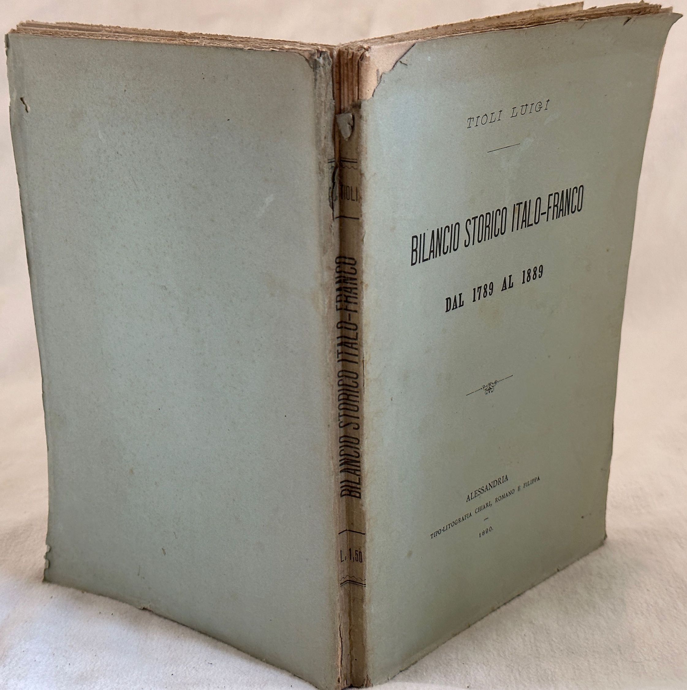 BILANCIO STORICO ITALO FRANCO DAL 1789 AL 1889