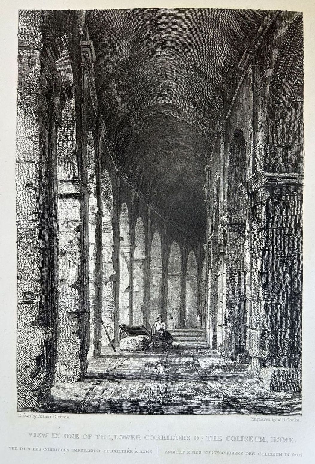 VIEW IN ONE OF THE LOWER CORRIDORS OF THE COLISEUM, …