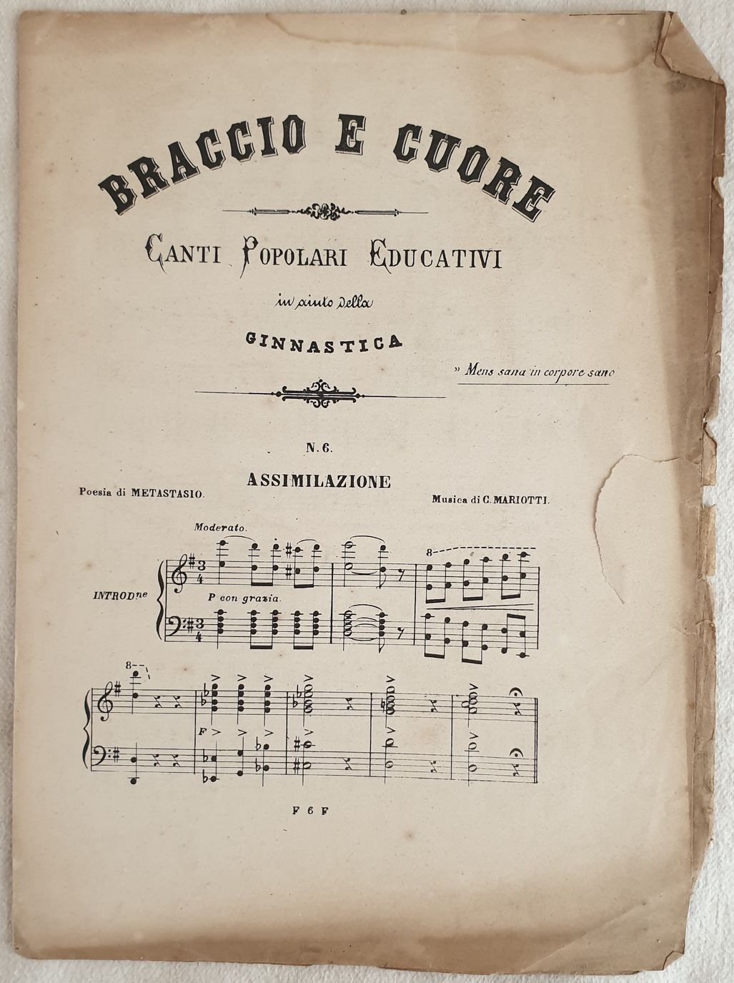 BRACCIO E CUORE CANTI POPOLARI EDUCATIVI IN AIUTO DELLA GINNASTICA …