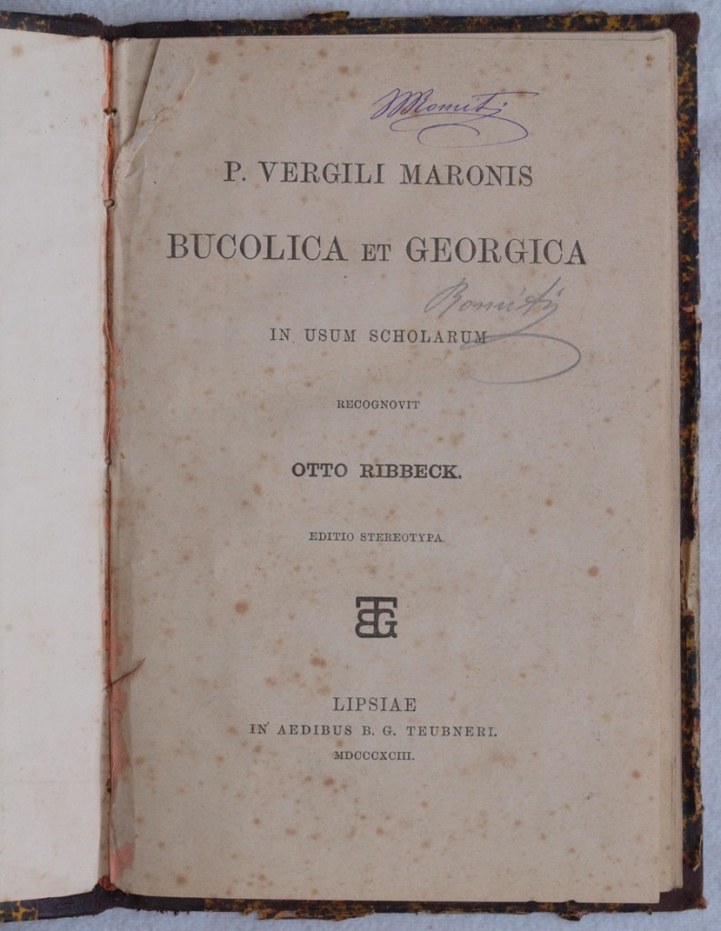 BUCOLICA ET GEORGICA IN USUM SCHOLARUM RECOGNOVIT OTTO RIBBECK