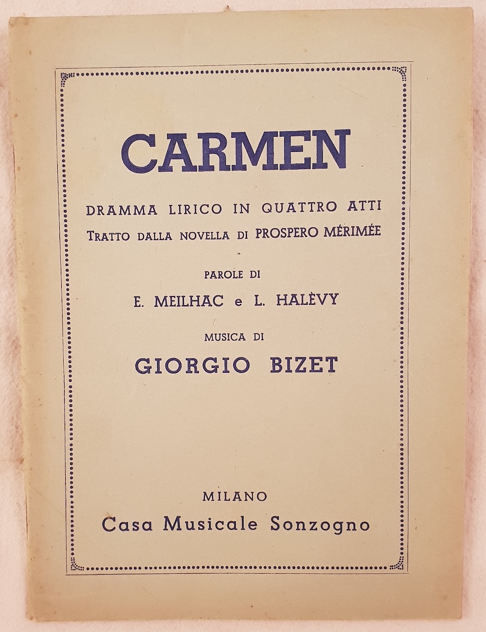 CARMEN DRAMMA LIRICO IN QUATTRO ATTI Tratto dalla novella di …