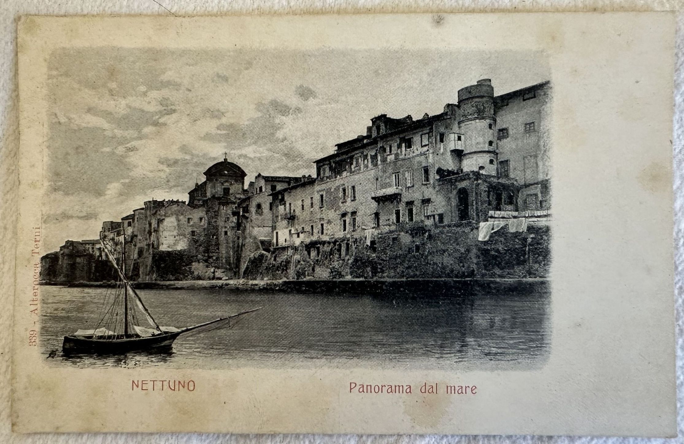 CARTOLINA NETTUNO PANORAMA DAL MARE