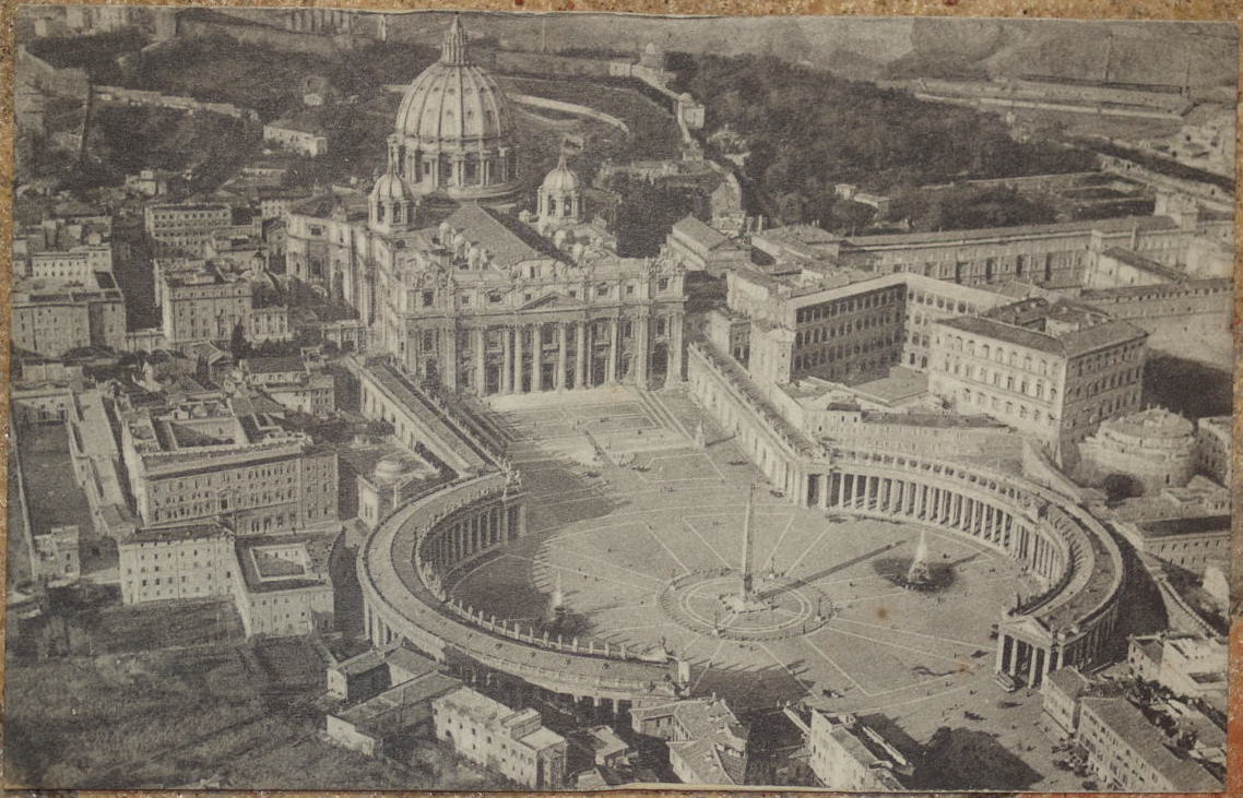 CARTOLINA ROMA FOTOGRAFIA R. AERONAUTICA PIAZZA E BASILICA DI S. …