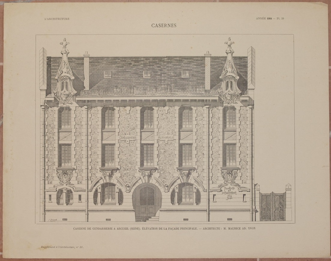 CASERNES ANNEE 1904 - PL. 39 CASERNE DE GENDARMERIE A …