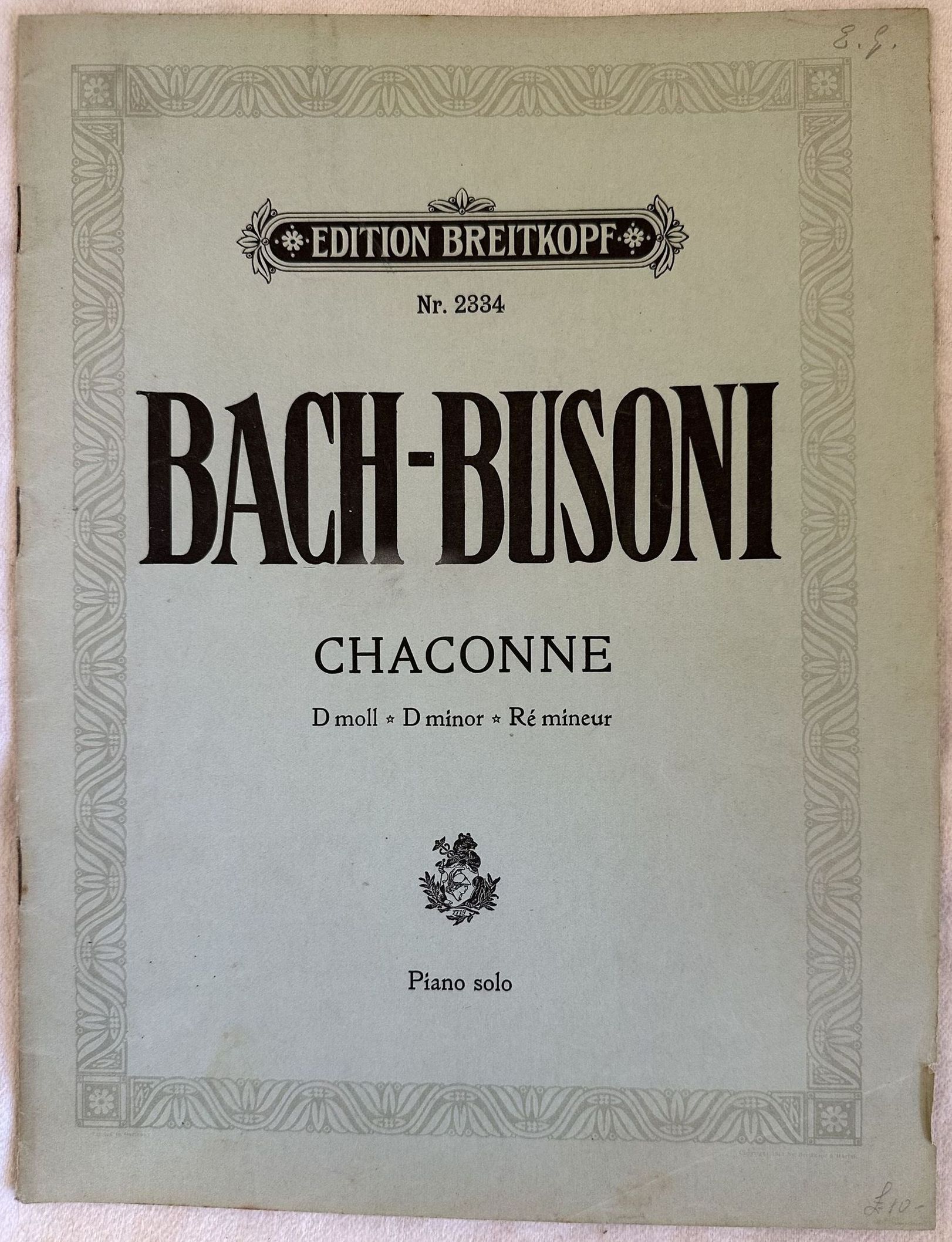 CHACONNE D MOLL MIT VARIATIONEN AUS DER 4 VIOLIN SONATE …