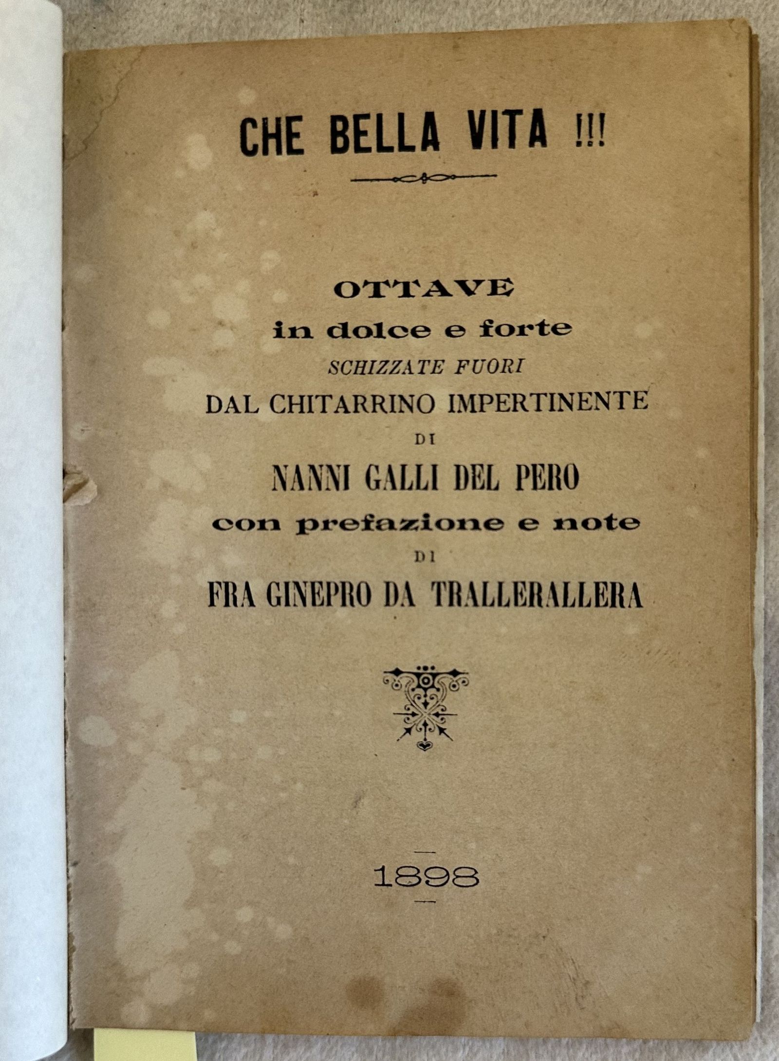 CHE BELLA VITA! OTTAVE IN DOLCE E FORTE SCHIZZATE FUORI …