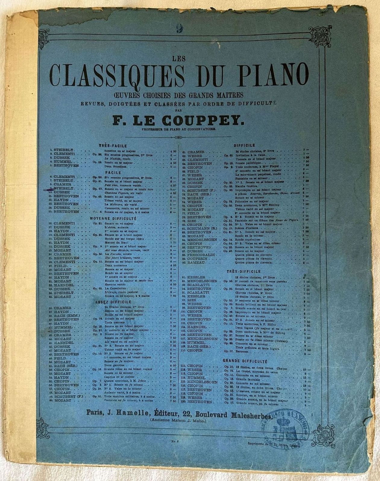 CLAVIER-SONATE IN FIS MOLL COMPONIRT IM JAHRE 1784 CON F. …