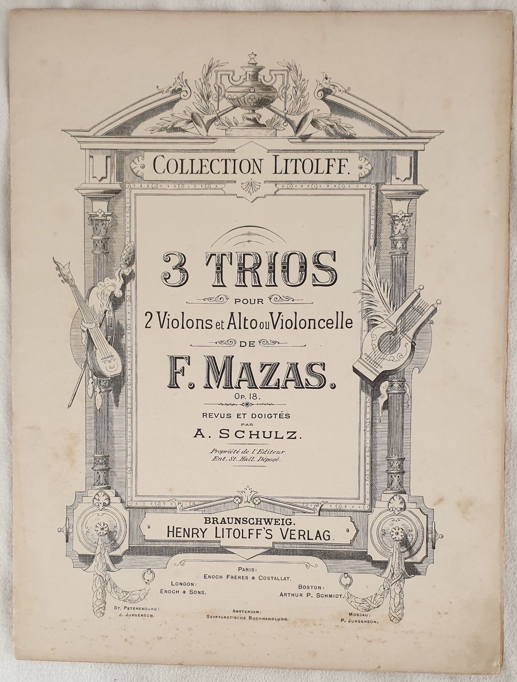 COLLECTION LITOLFF 3 TRIOS POUR 2 VIOLONS ET ALTO OU …