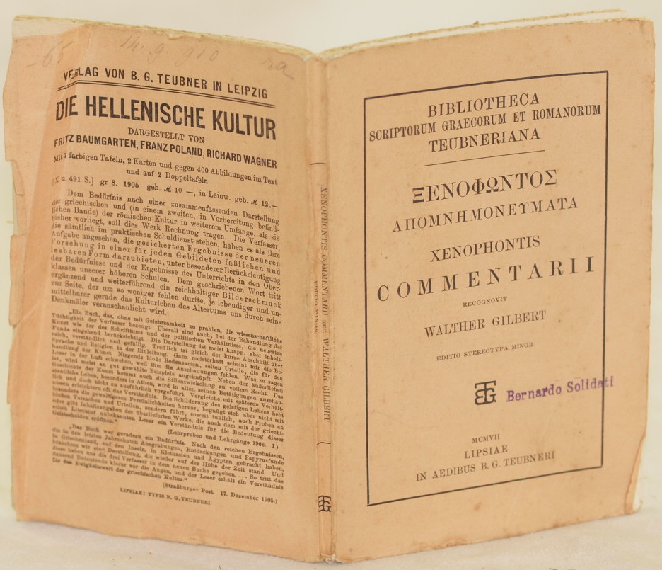 COMMENTARII RECOGNOVIT WALTHER GILBERT EDITIO STEROTYPA MINOR