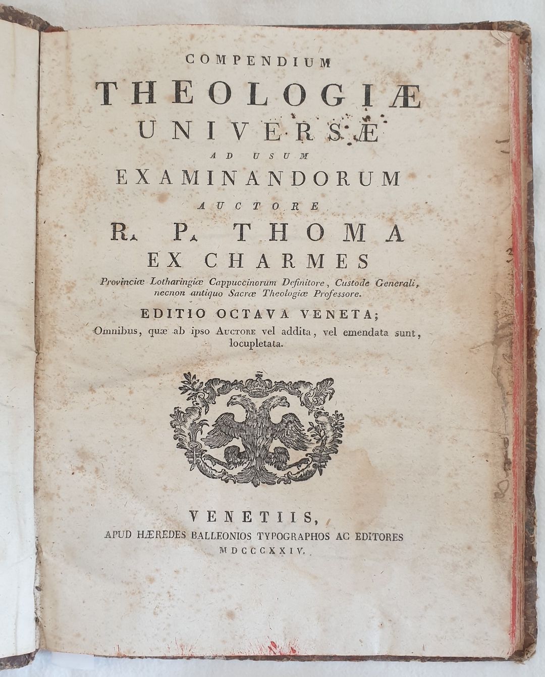 COMPENDIUM THEOLOGIAE UNIVERSAE AD USUM EXAMINANDORUM