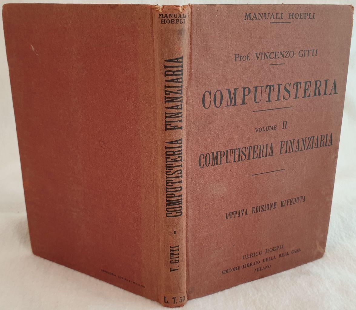 COMPUTISTERIA VOLUME II COMPUTISTERIA FINANZIARIA