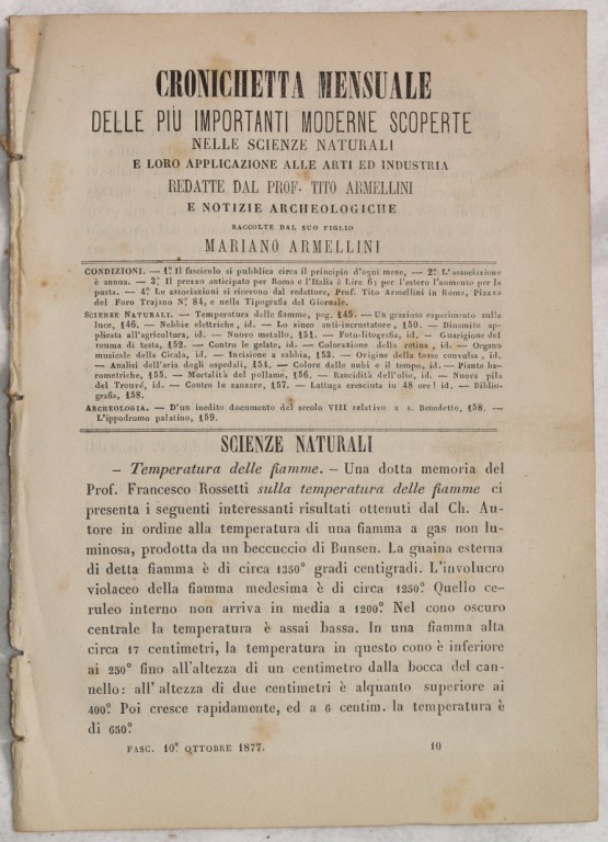 CRONICHETTA MENSUALE DELLE PIU IMPORTANTI MODERNE SCOPERTE NELLE SCIENZE NATURALI …