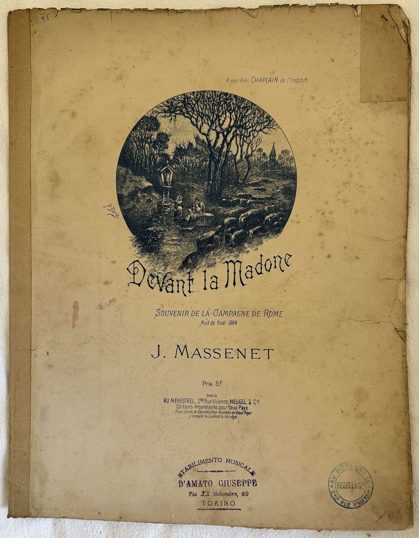 DEVANT LA MADONE SOUVENIR DE LA CAMPAGNE DE ROME NUIT …