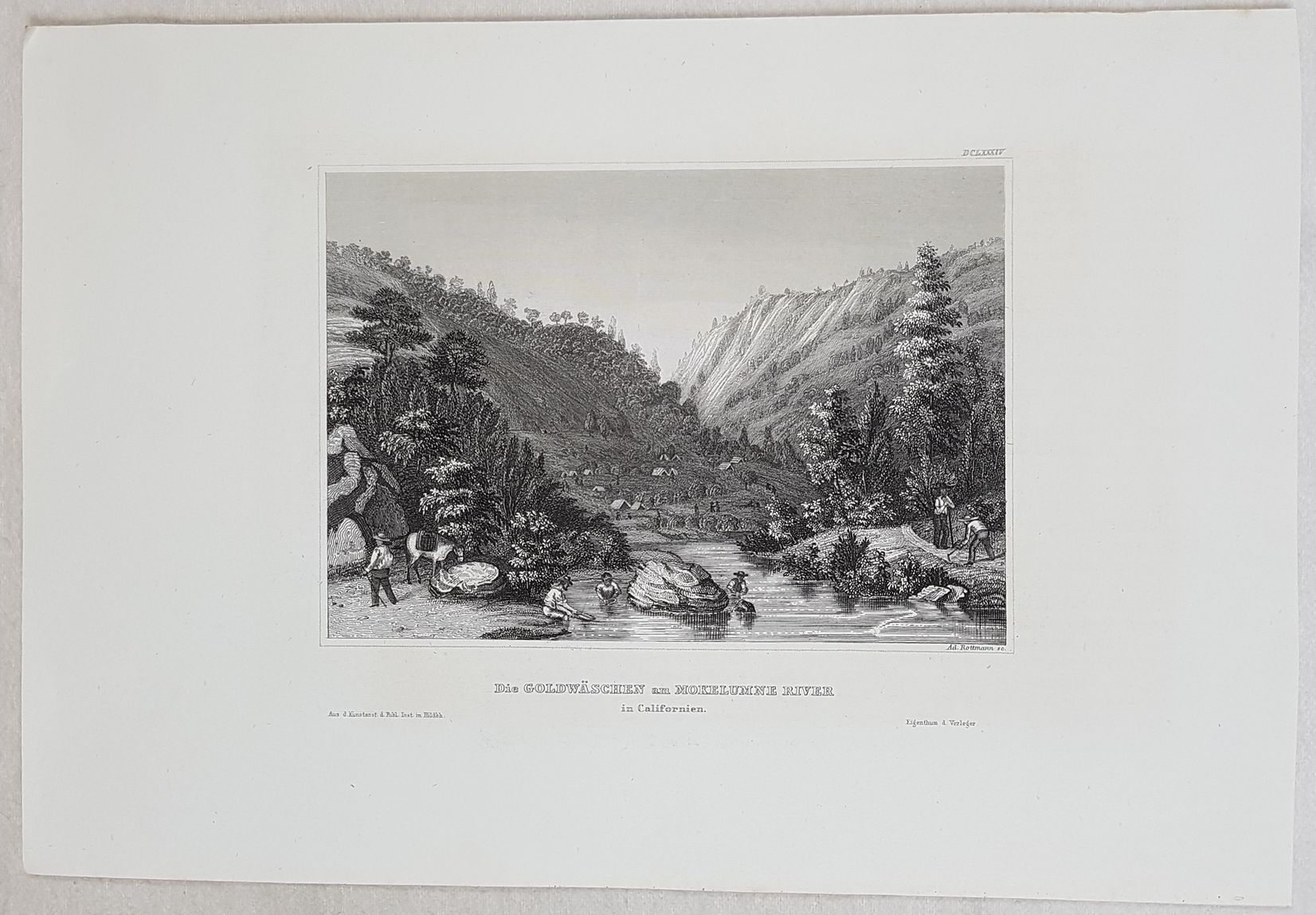 DIE GOLDWASCHEN A, MOKELUMNE RIVER IN CALIFORNIEN Bibliograph instit. In …