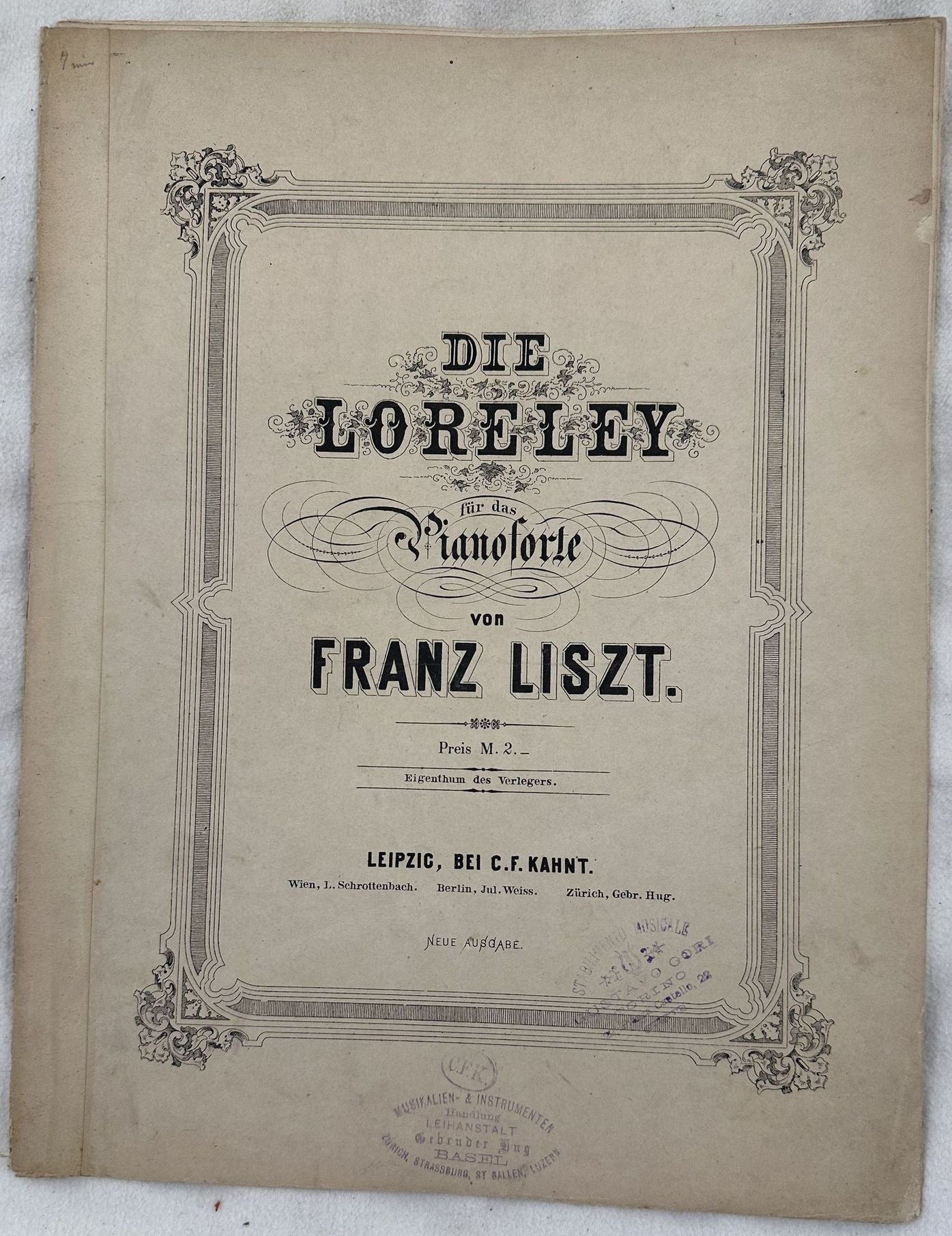 DIE LORELEY FUR DAS PIANOFORTE