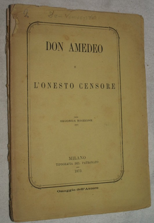 DON AMEDEO E L'ONESTO CENSORE