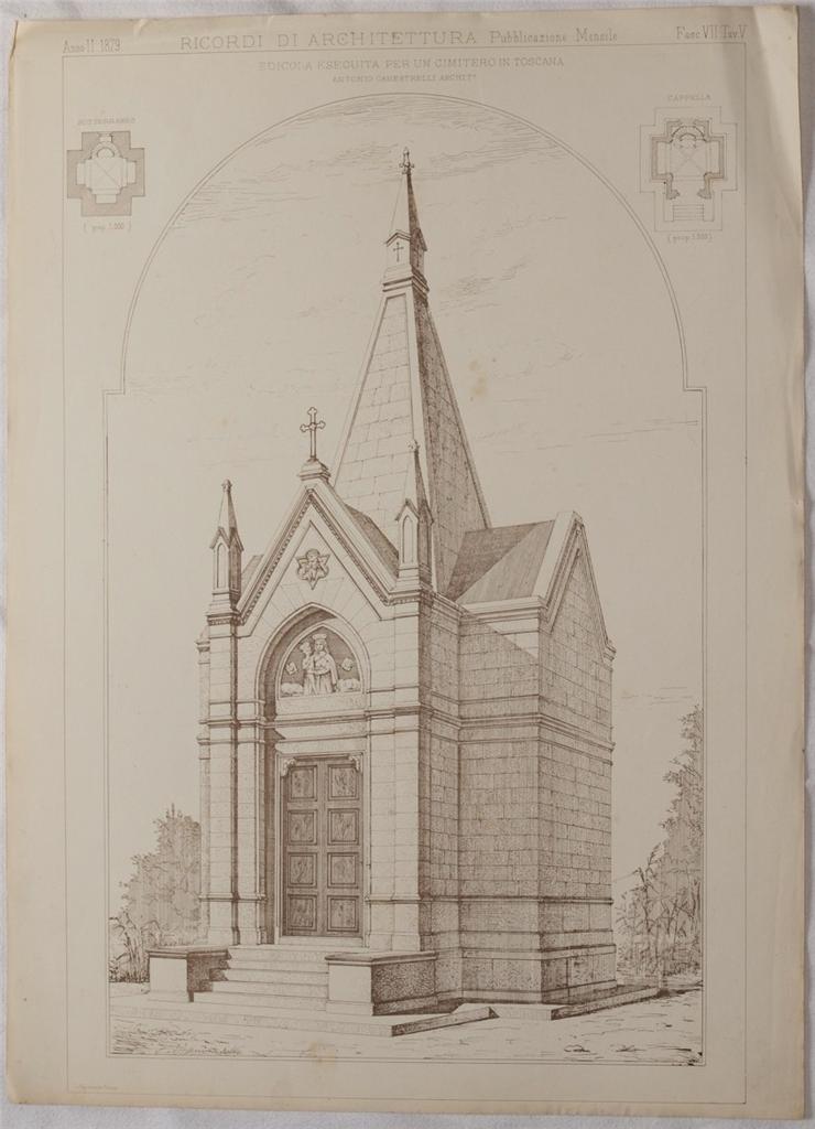 EDICOLA ESEGUITA PER UN CIMITERO IN TOSCANA ANTONIO CANESTRELLI ARCHIT.