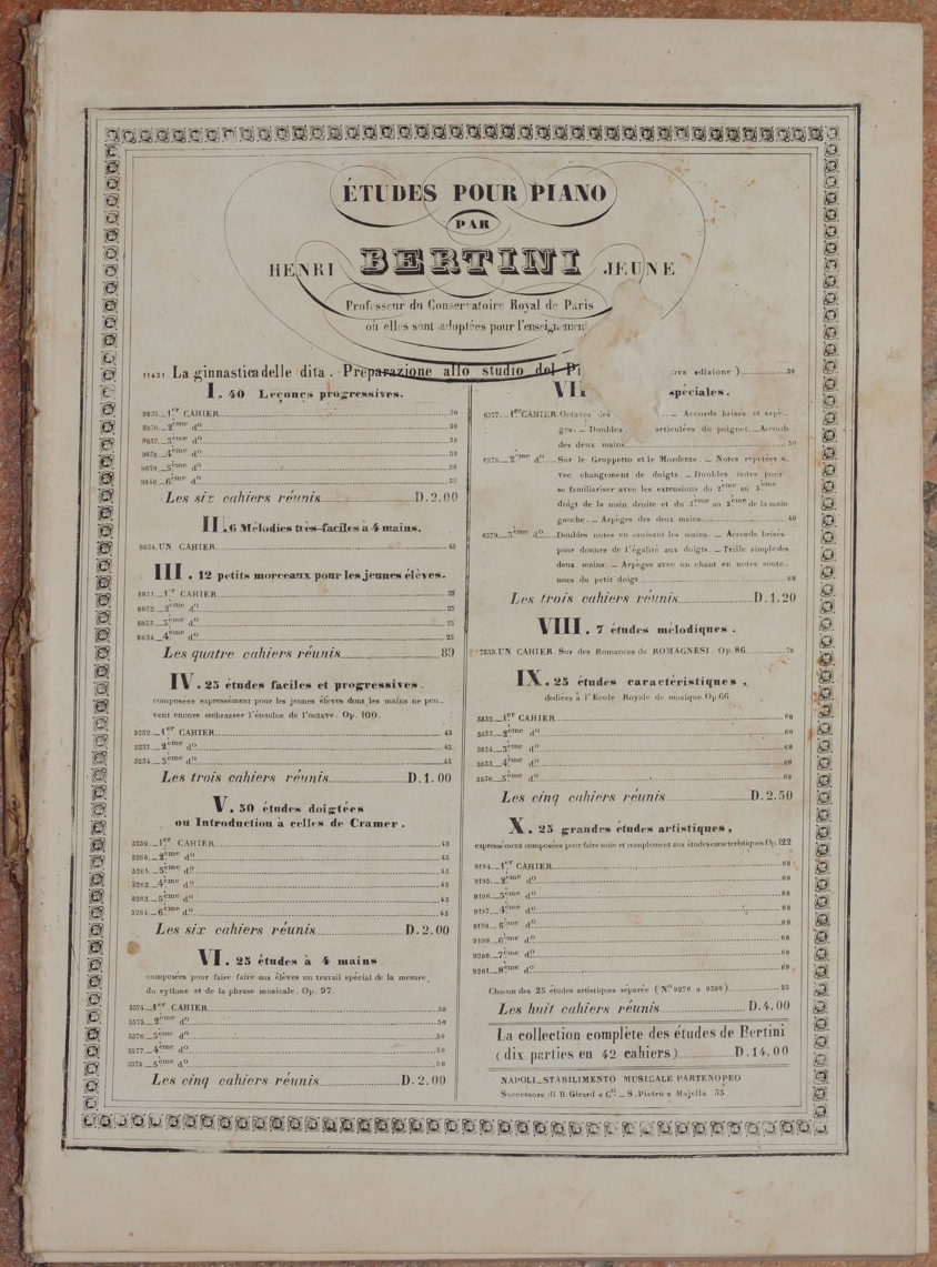 ETUDES POUR LE PIANO IV. 25 ETUDES FACILES ET PROGRESSIVES …