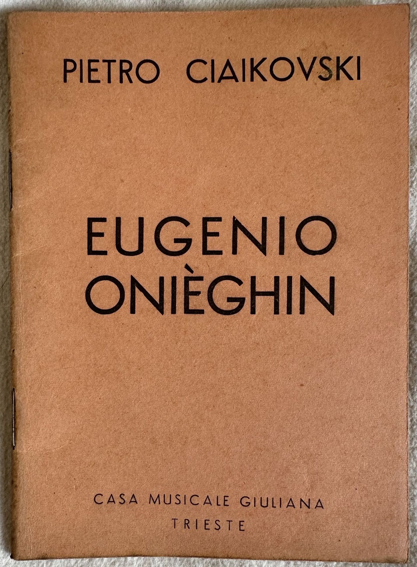 EUGENIO ONIEGHIN SCENE LIRICHE IN TRE ATTI (DAL ROMANZO IN …