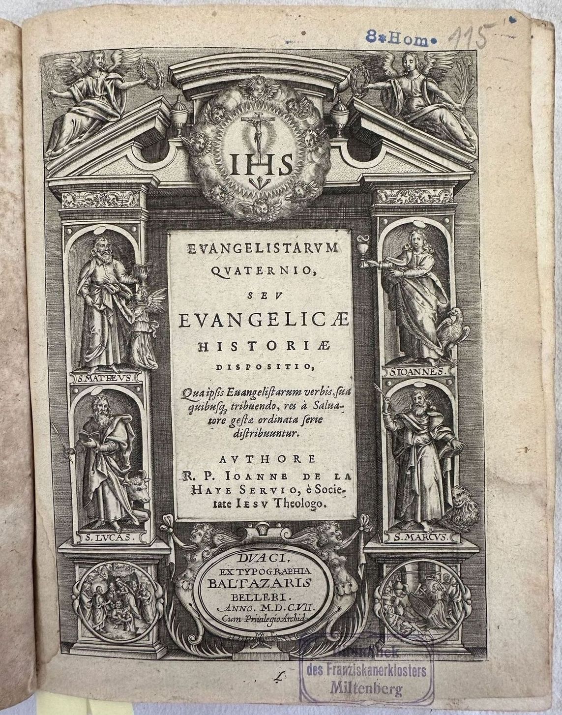 EVANGELISTARUM QUATERNIO SEU EVANGELICAE HISTORIAE DISPOSITIO - PROPHETIA APOCALYPTICA S. …