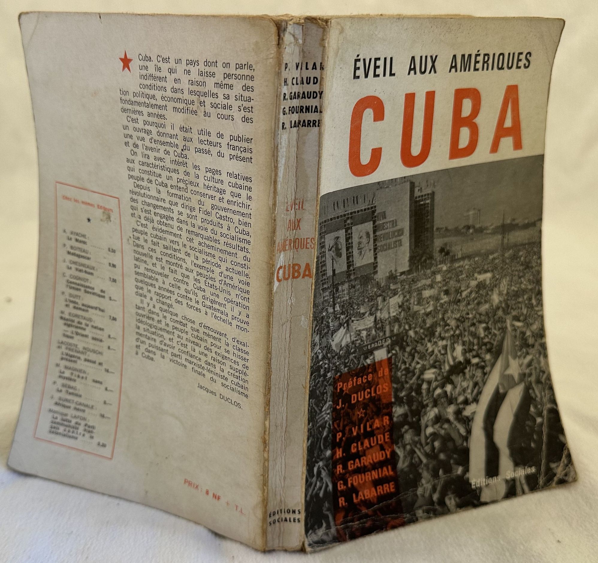 EVEIL AUX AMERIQUES CUBA PREFACE DE JACQUES DUCLOS