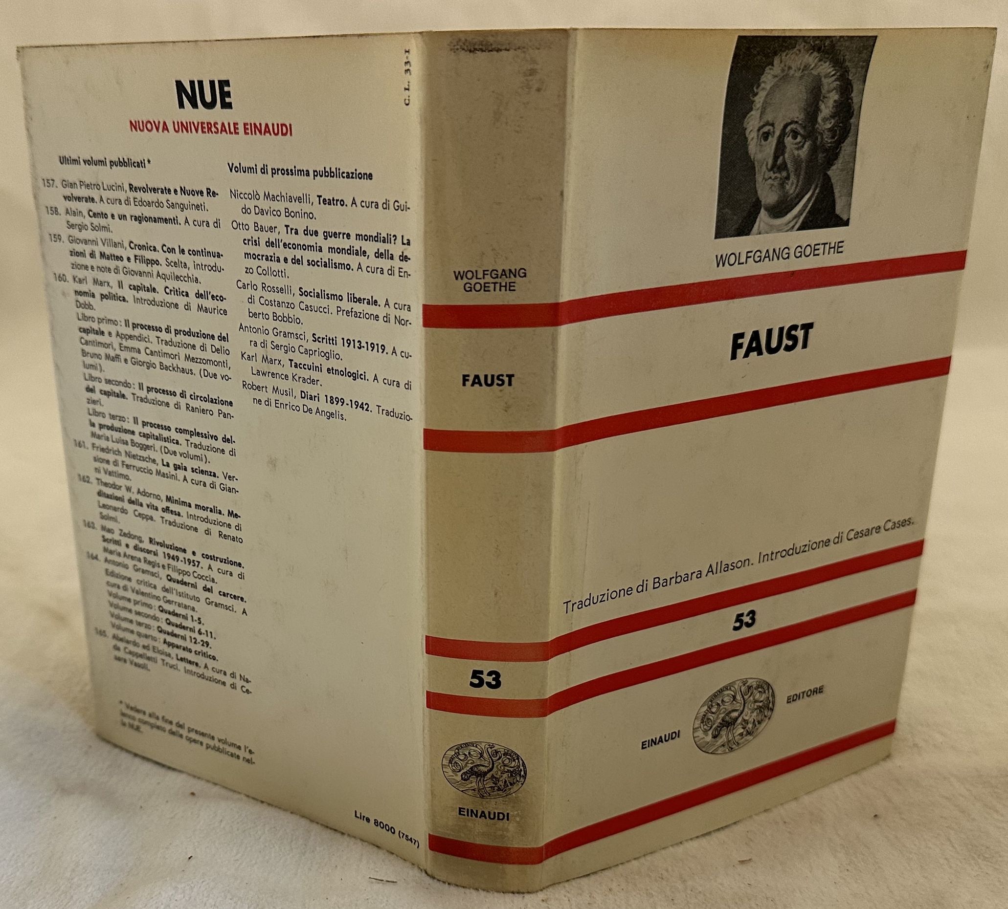 FAUST INTRODUZIONE DI CESARE CASES TRADUZIONE DI BARBARA ALLASON