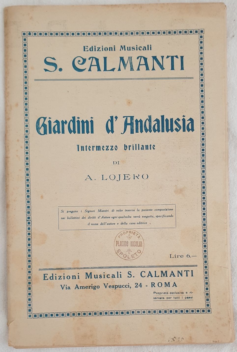 GIARDINI D'ANDALUSIA INTERMEZZO BRILLANTE