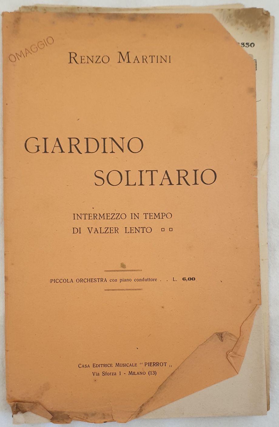 GIARDINO SOLITARIO INTERMEZZO IN TEMPO DI VALZER LENTO