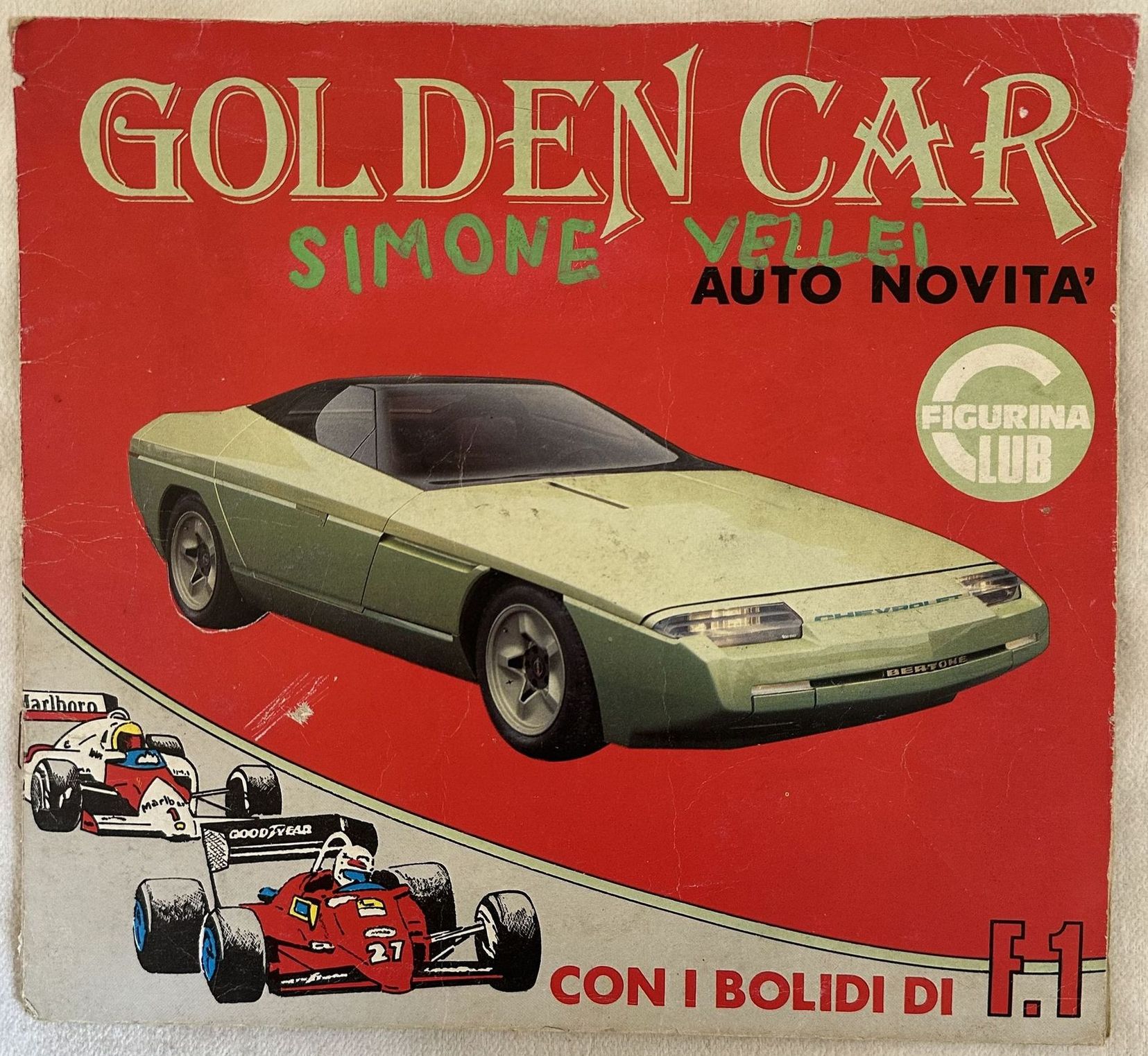 GOLDEN CAR AUTO NOVITA FIGURINA CLUB 1985