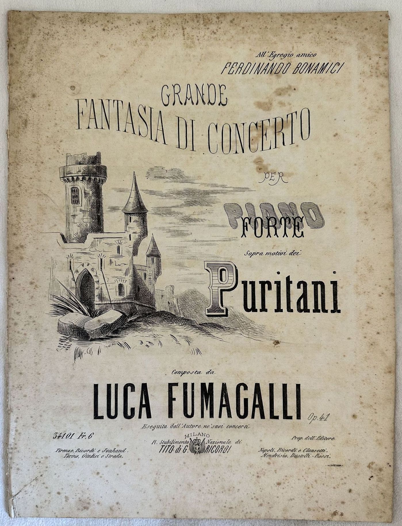 GRANDE FANTASIA DI CONCERTO PER PIANOFORTE SOPRA MOTIVI DEI PURITANI …