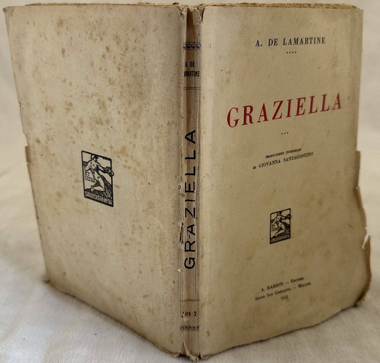 GRAZIELLA TRADUZIONE INTEGRALE DI GIOVANNA SANTAGOSTINO
