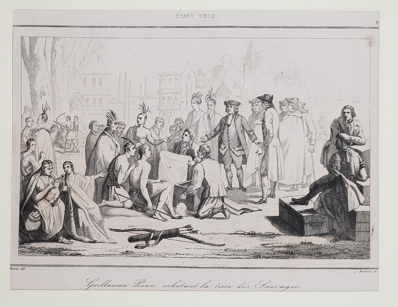 GUILLAUME PENN ACHETANT LA TERRE DES SAUVAGES