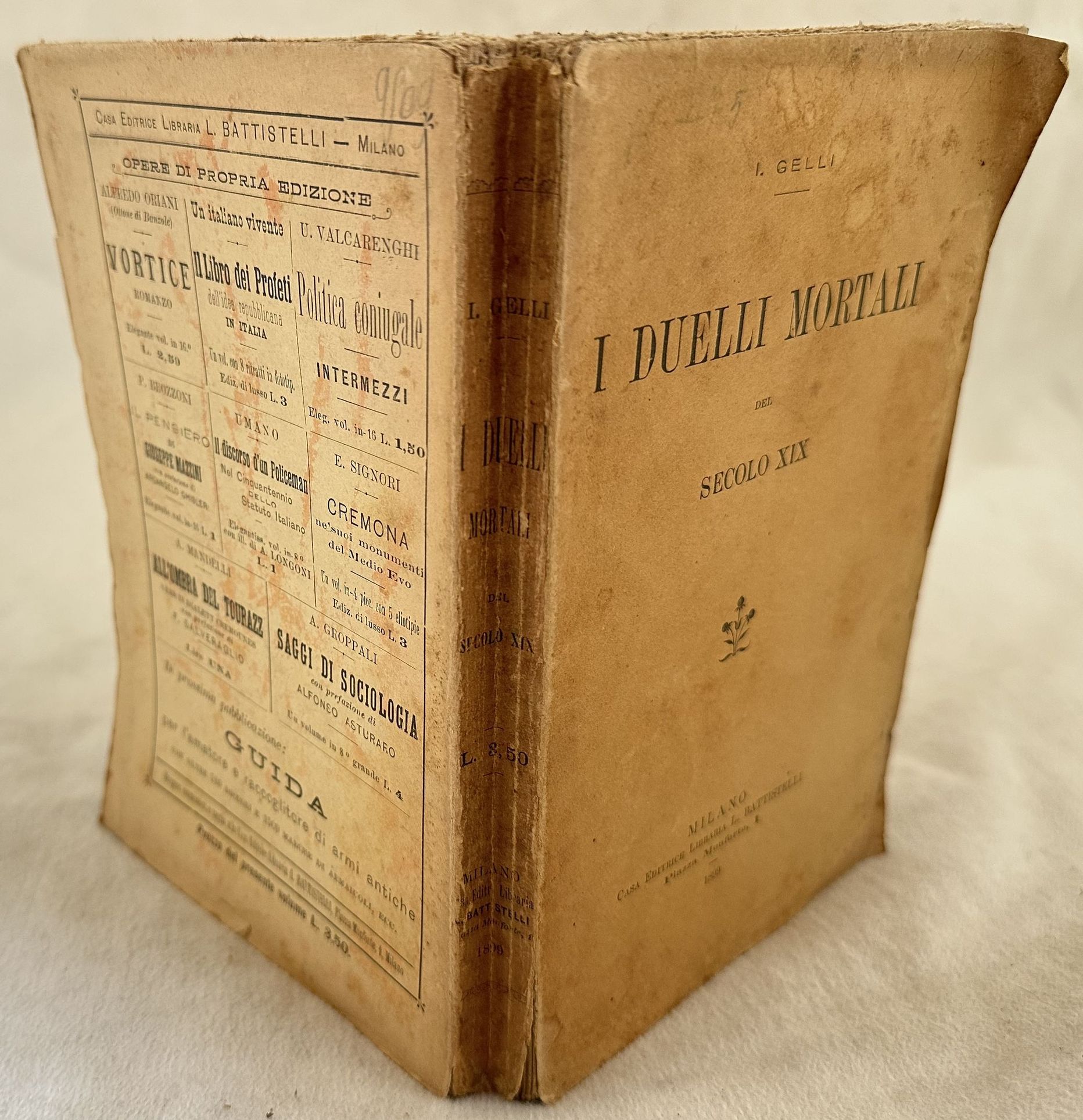 I DUELLI MORTALI DEL SECOLO XIX