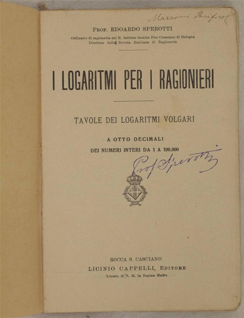 I LOGARITMI PER I RAGIONIERI