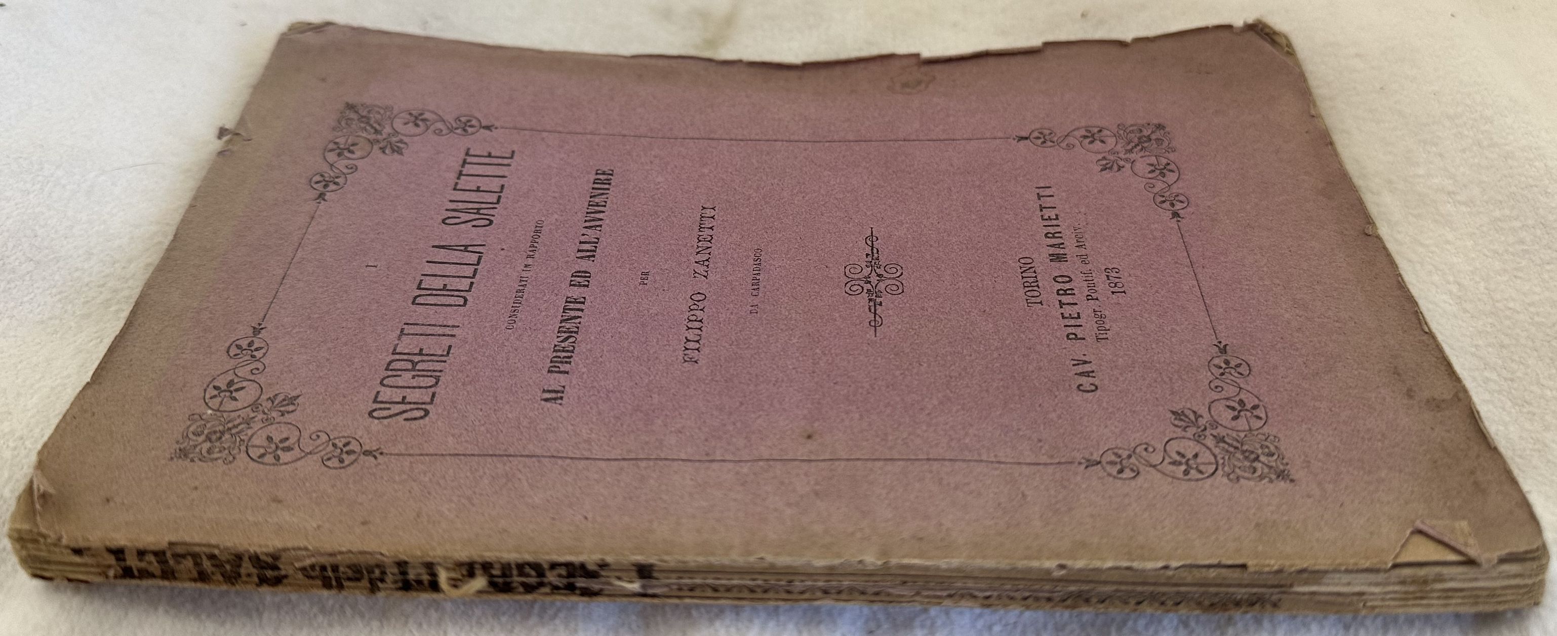 I SEGRETI DELLA SALETTE CONSIDERATI IN RAPPORTO AL PRESENTE ED …