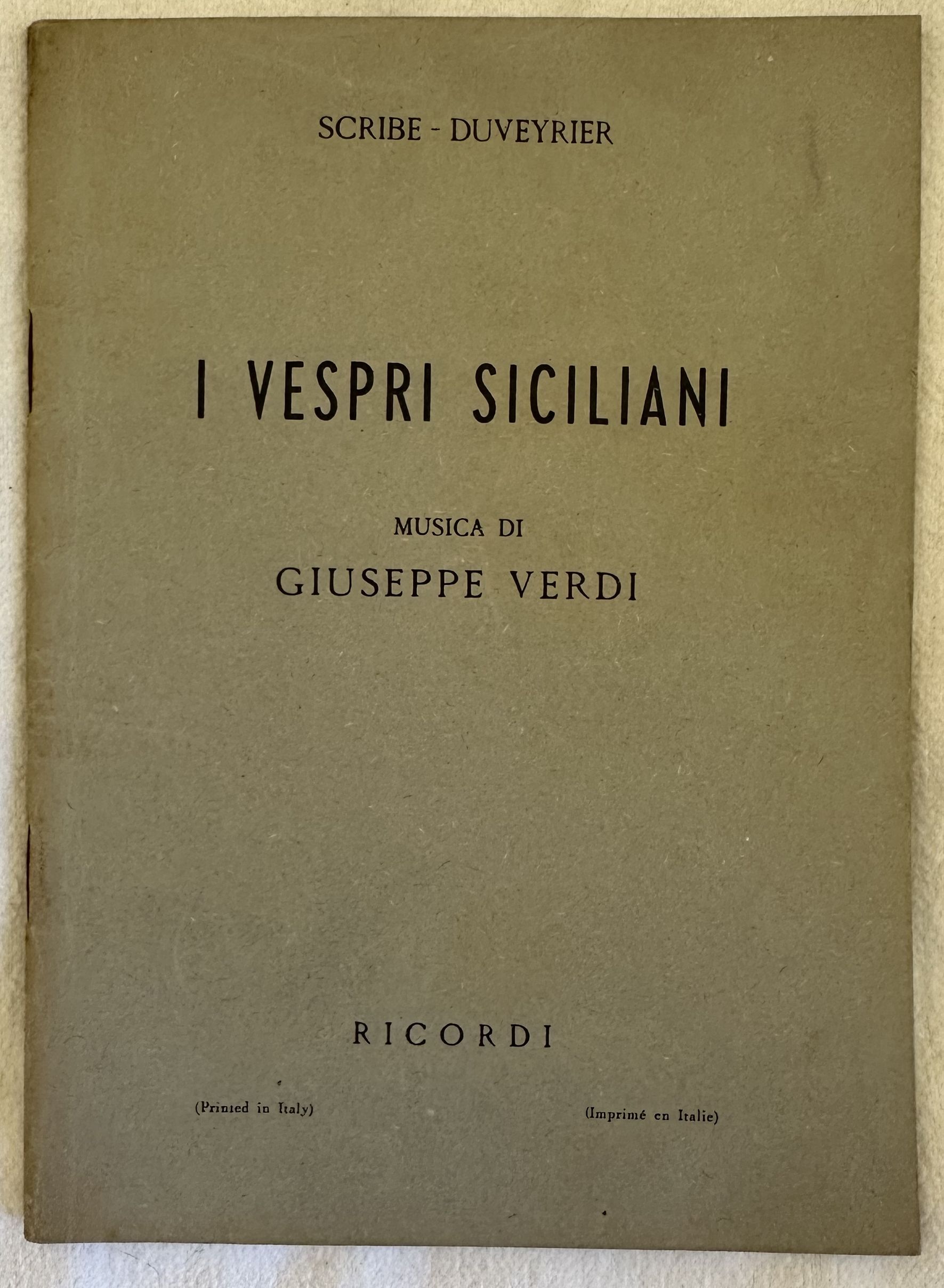I VESPRI SICILIANI DRAMMA IN 5 ATTI