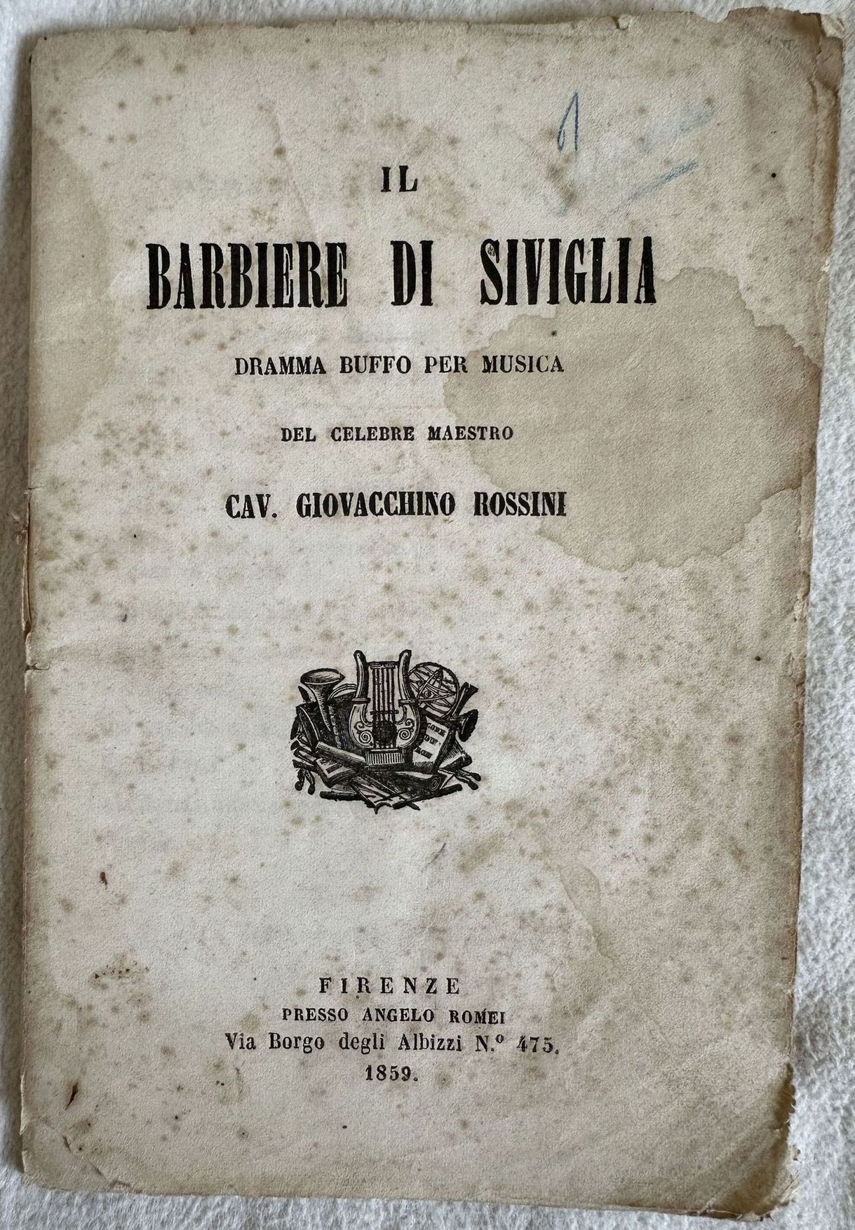 IL BARBIERE DI SIVIGLIA DRAMMA BUFFO PER MUSICA