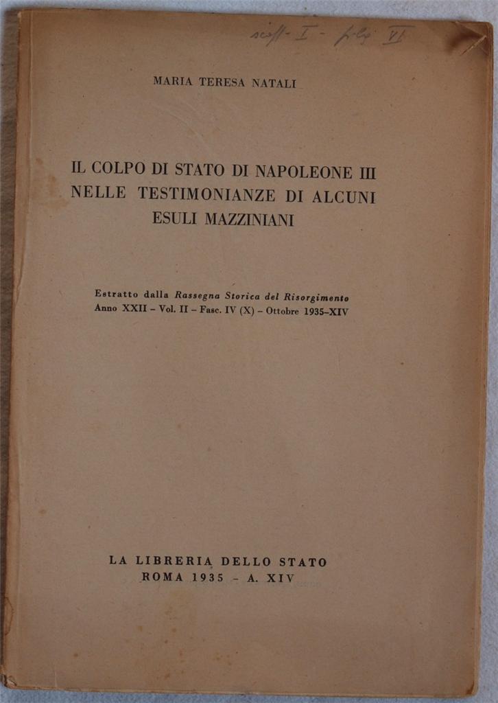 IL COLPO DI STATO DI NAPOLEONE III NELLE TESTIMONIANZE DI …