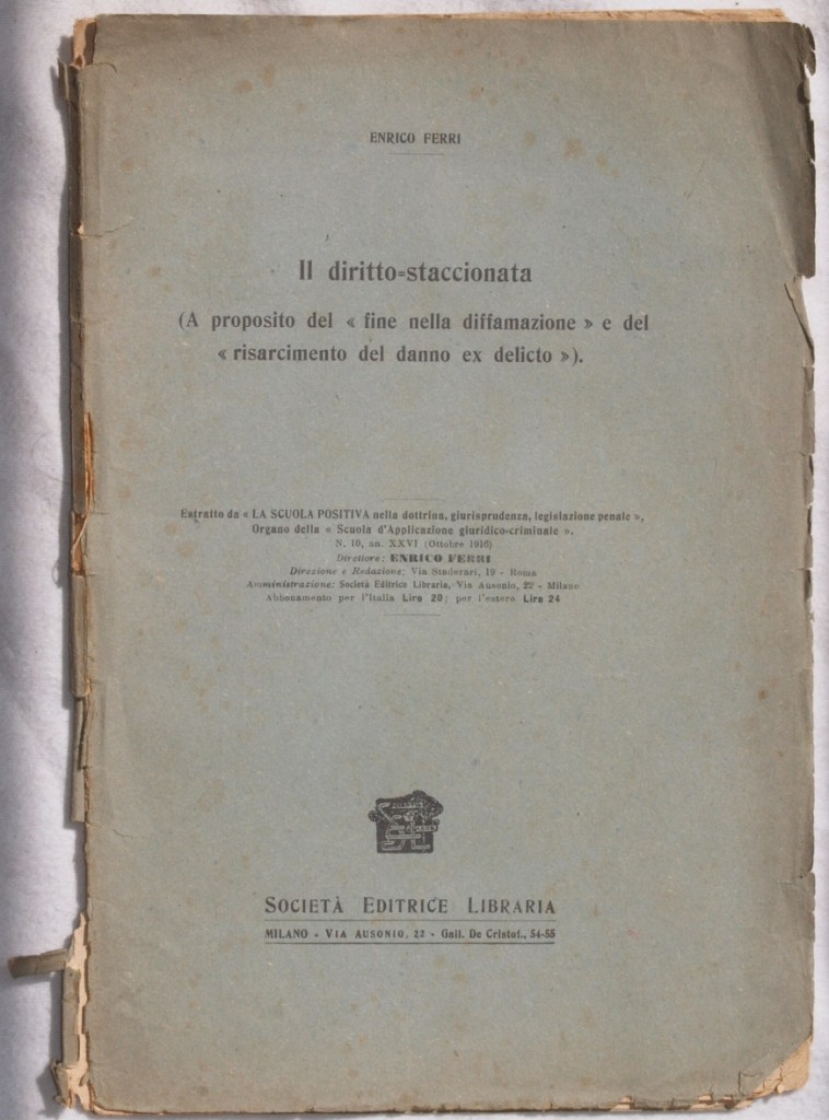 IL DIRITTO-STACCIONATA (A PROPOSITO DEL "FINE NELLA DIFFAMAZIONE" E DEL …