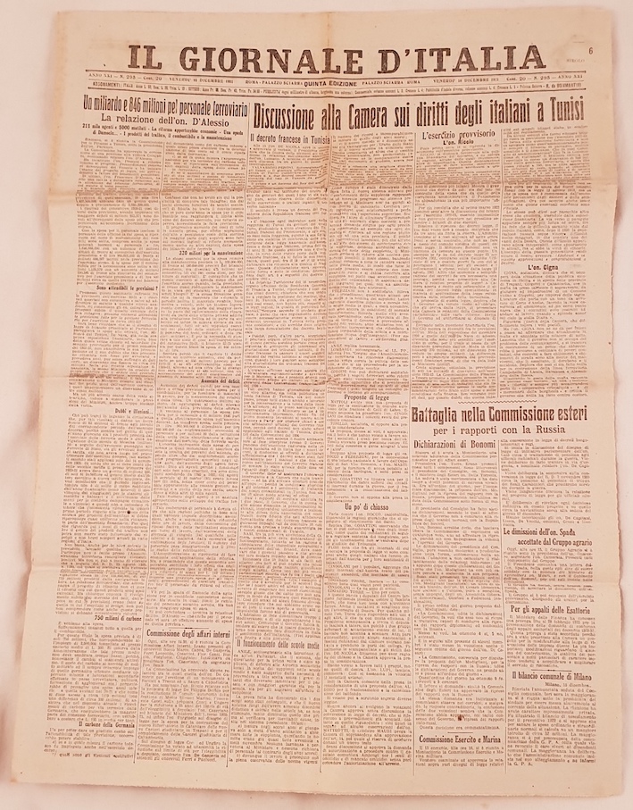 IL GIORNALE D'ITALIA ROMA VENERDI 16 DICEMBRE 1921