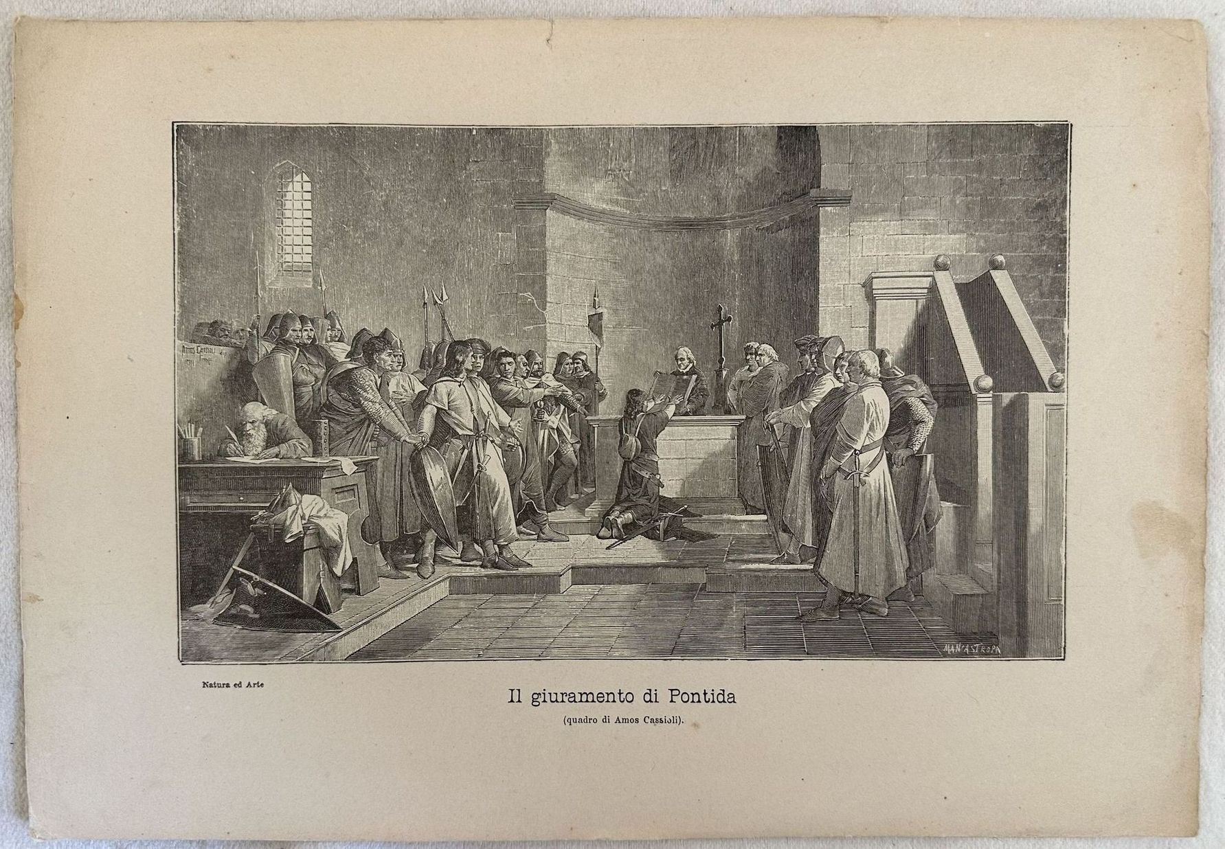 IL GIURAMENTO DI PONTIDA (quadro di Amos Cassioli)