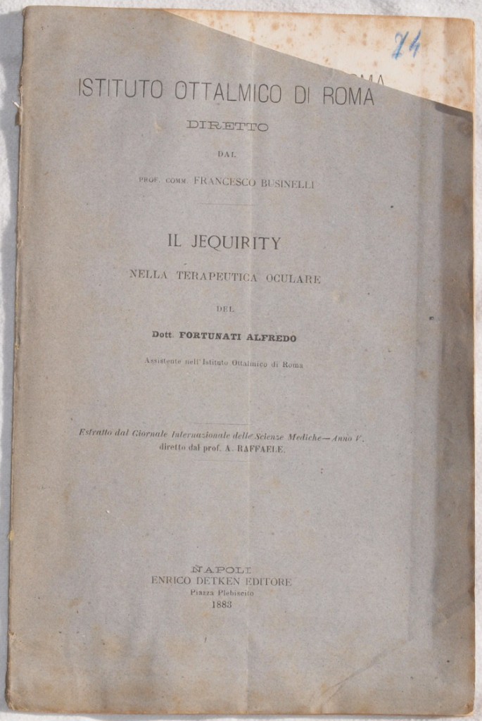 IL JEQUIRITY NELLA TERAPEUTICA OCULARE
