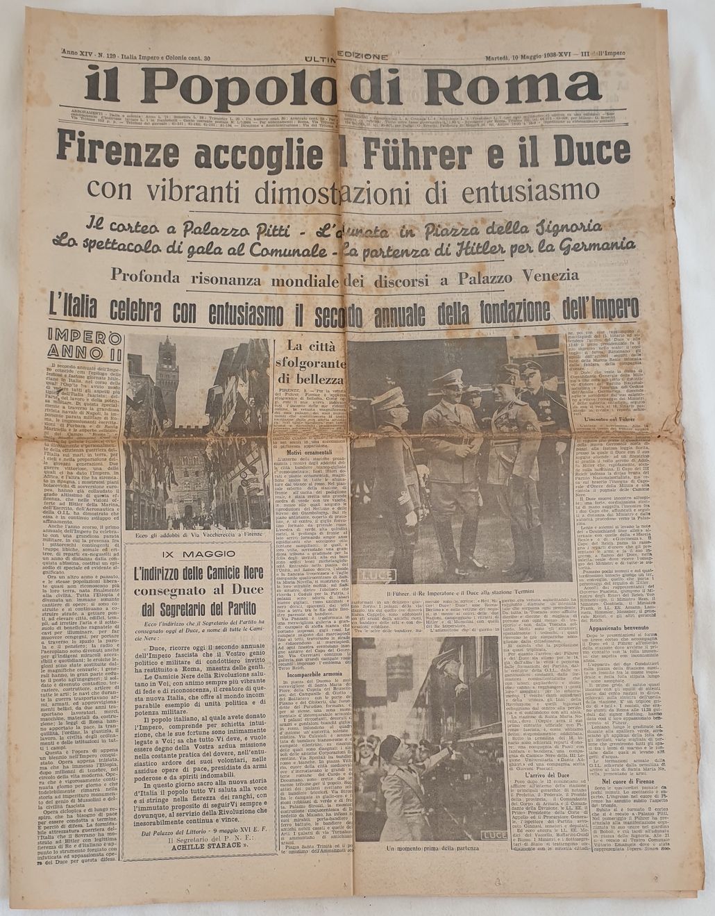 IL POPOLO DI ROMA NNO XIV - N. 129 ROMA, …