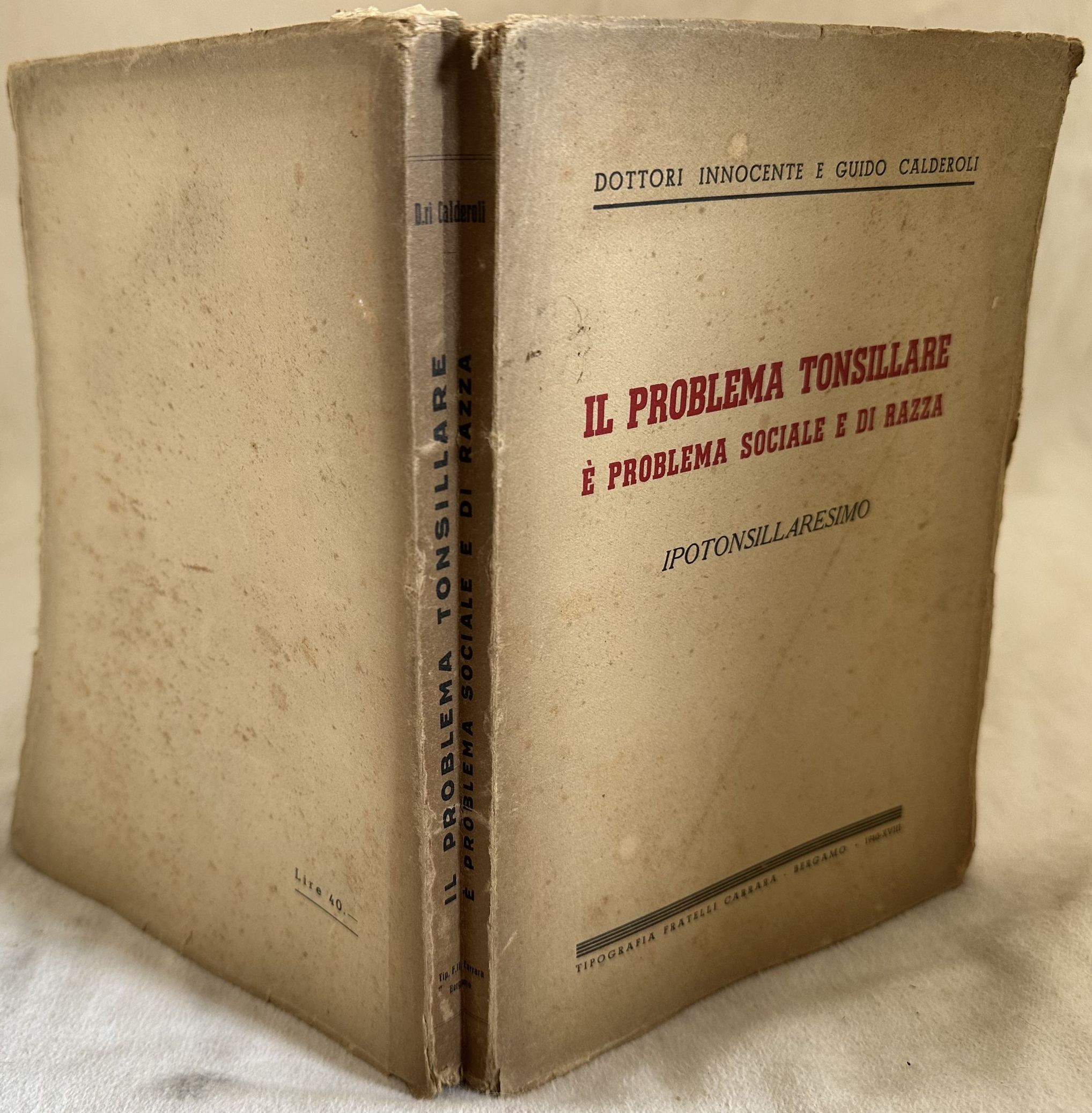 IL PROBLEMA TONSILLARE E' PROBLEMA SOCIALE E DI RAZZA IPOTONSILLARESIMO