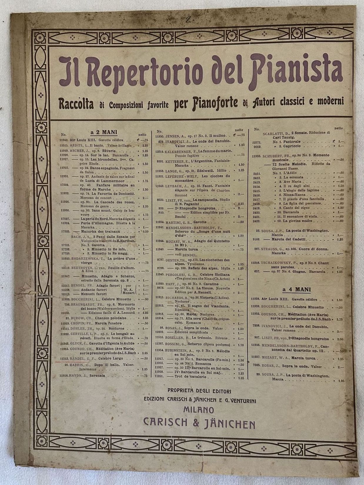 IL REPERTORIO DEL PIANISTA 12513 HANDEL G. F. CELEBRE LARGO …